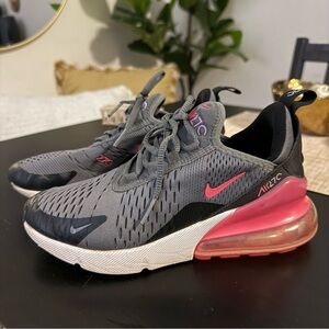 Nike Air Max 270 Size 4Y Grey Hyper Pink Black Great condition